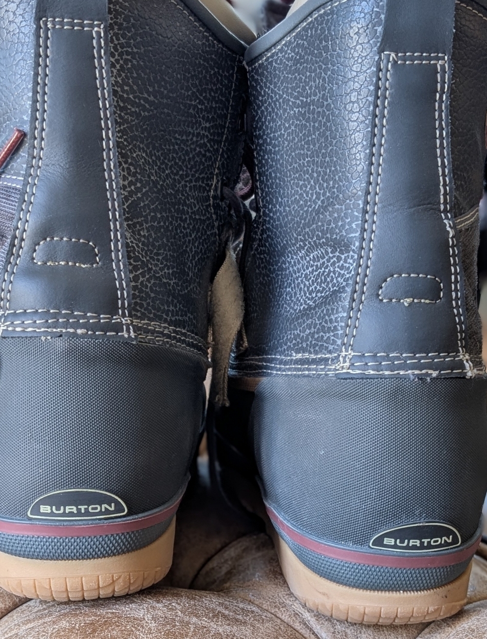 Vintage Burton Work Snowboard Boots Size 8 Never Worn Leather Winter Snow - Picture 5 of 13